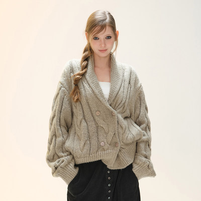 OZYDOLL【慵懒软糯】麻花毛衣