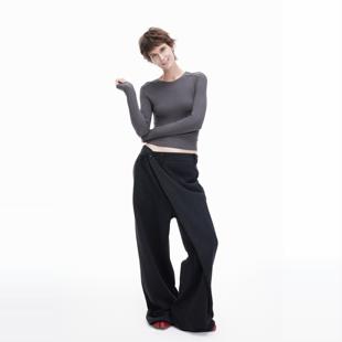 [GINGER]ARTIFICIAL WORLD原创翻折腰头羊毛廓形长裤