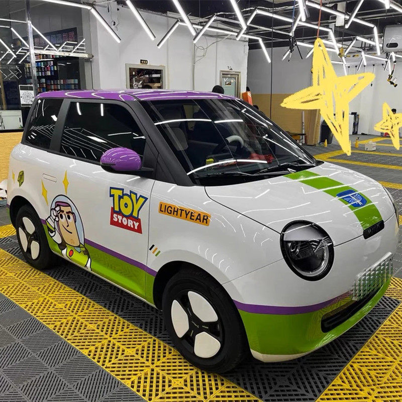 长安糯玉米新能源汽车卡通巴斯光年车贴纸 奔奔零跑t03可爱拉花