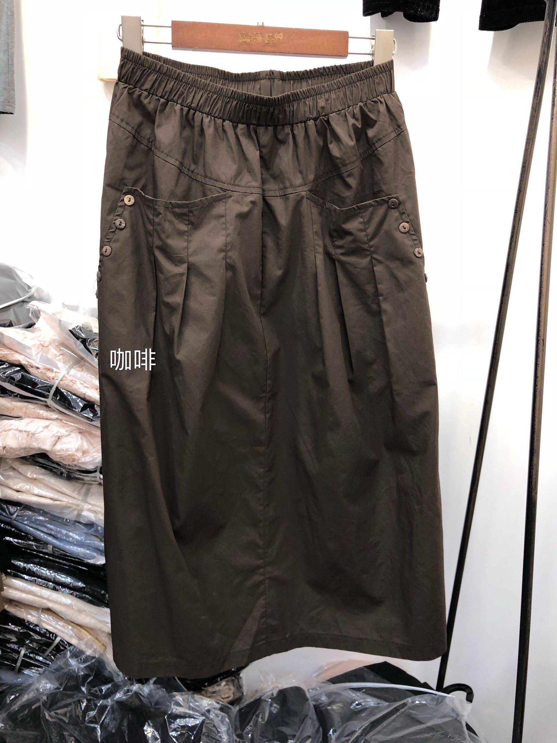 2019春夏新款女裙韩版时尚中长款半身裙松紧腰宽松中裙志莉佳2030|msdalam kategori Butik wanita / wanita, skirt - dari Buy2taobao.com untuk memberikan perkhidmatan ejen Taobao profesional membeli