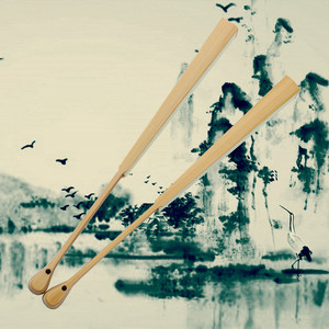 苏呆纸 9~9.5寸18方水滴头玉竹折扇 手工制宣纸折扇 苏工扇面