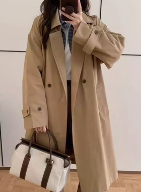 中长款风衣外套女2025新款秋小个子高级感韩系日系休闲85391