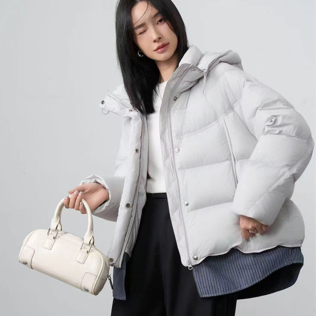 连帽羽绒服短款2025冬季新款韩版