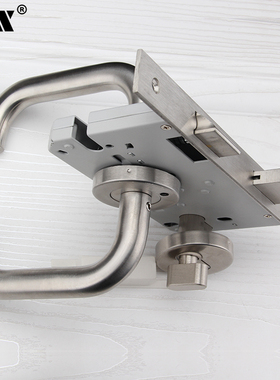 YJX消防门锁HF005通道锁管井锁过道生态门锁304不锈钢防火锁执手