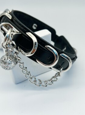 Puppy真皮项圈choker可刻字情侣