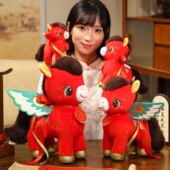 2026马年吉祥物可爱小马毛绒玩具凌霄飞马公仔玩偶生肖年会礼物
