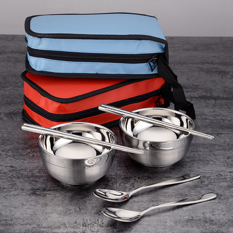 304不锈钢碗筷套装双层防烫家用饭碗便携餐具野炊双人旅行碗包|msdalam kategori pinggan mangkuk, pinggan mangkuk, Bowl - dari Buy2taobao.com untuk memberikan perkhidmatan ejen Taobao profesional membeli