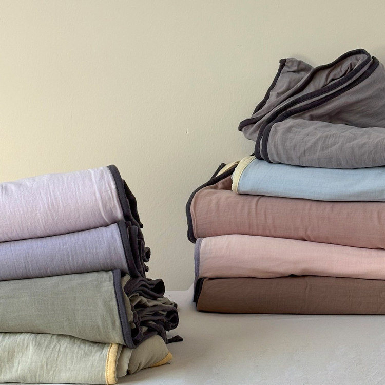 米尼珞全棉双层纱套件单品单枕套单件被套单床单床笠款床品配件