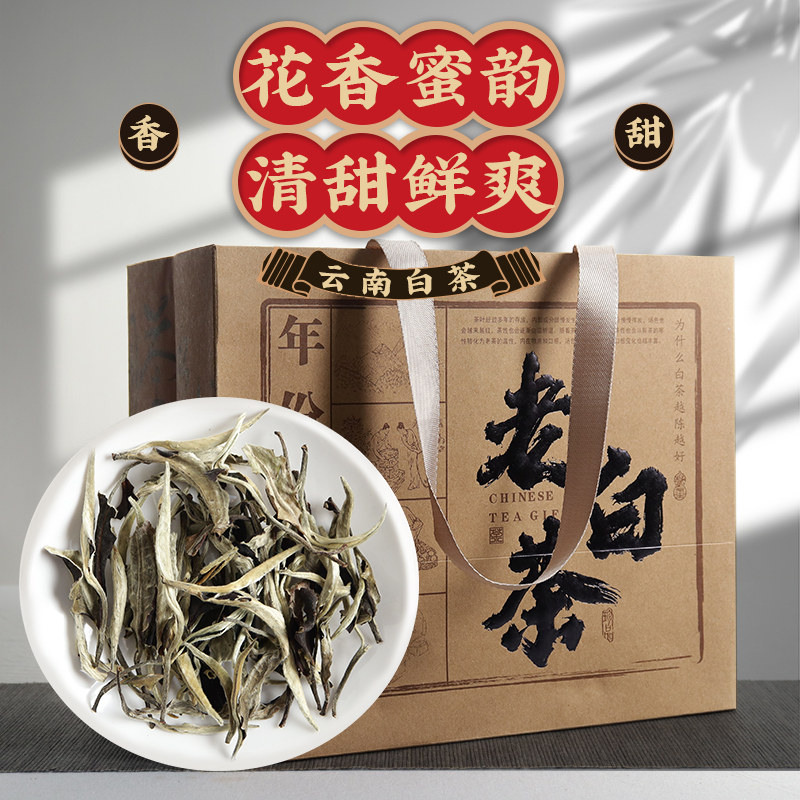 云南古树老白茶清香自然图片