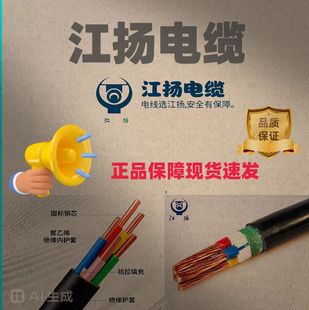 江扬YJV线国标铜芯610平方2345充电桩电线电缆矿用电缆通信电缆线