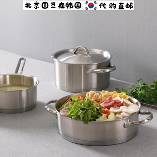 韩国直邮代购cookever不锈钢汤锅汤桶卤肉桶油炸锅奶锅火锅煮面锅