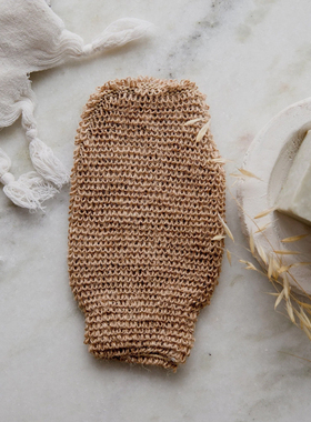 Jute家沐浴手套黄麻搓澡手套止痒去角质天然材质植物基础快干洗澡