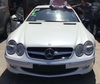 适用于02-08奔驰SL级R230 SL350 SL500 SL600改装AMG一横大标中网