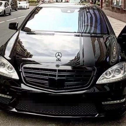 适用于奔驰W221S300S350S500 S600中网S*改S65大标中网全黑中网