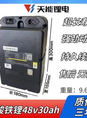 锂电池48v30Ah电动车电瓶简易款铅酸可换轻便家用外卖两轮正品
