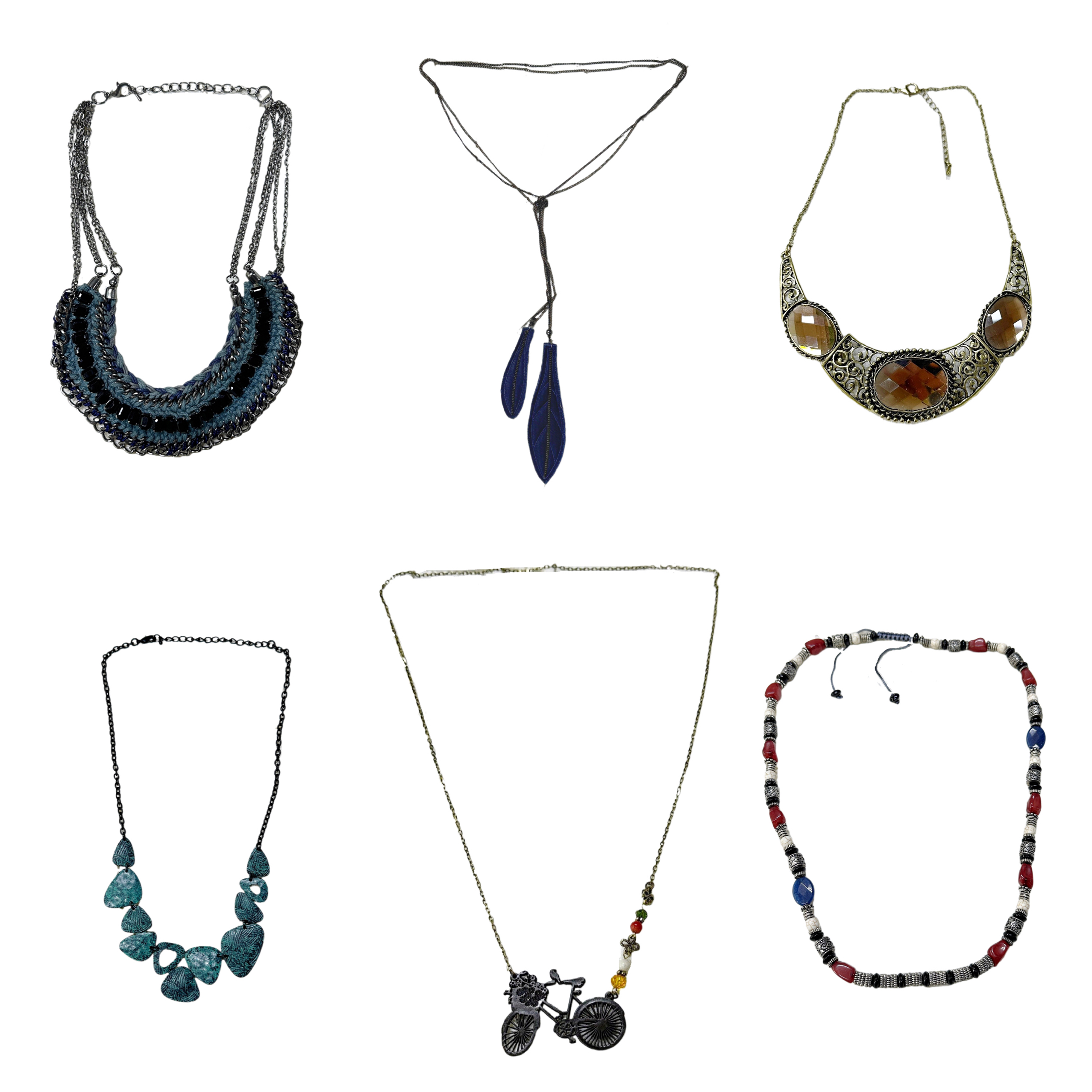 圣迪折扣配饰 复古民族风项链 个性百搭锁骨链 时尚百搭饰品