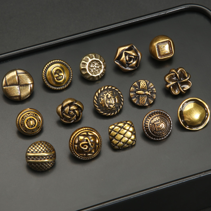 迈利达金属纽扣衬衫复古装饰扣子