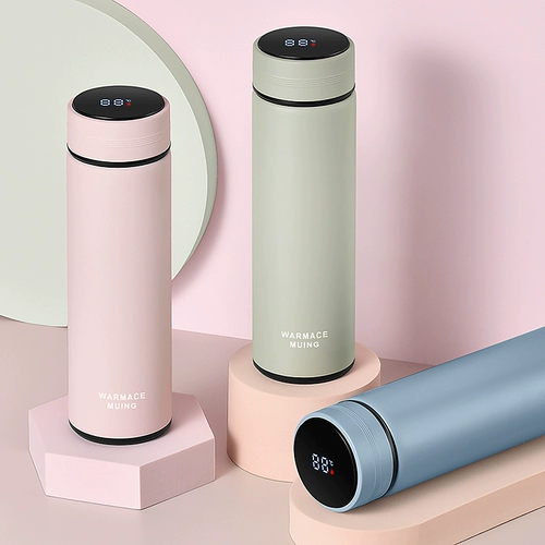 Мужской умный портативный милый вместительный и большой стакан из нержавеющей стали, простой и элегантный дизайн, делается под заказ