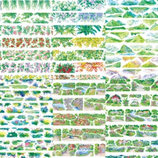 止域新品分装山岚赋翡冷翠绿廊歌迭花引应时序谢时令造景手帐胶带