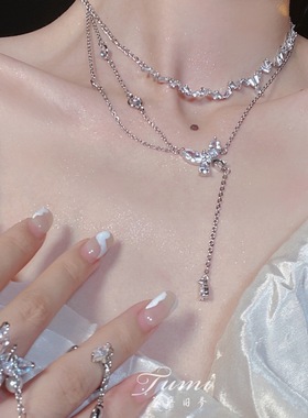 冰川美人｜法式复古水滴叠戴项链