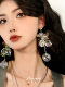 小众轻奢透明幻彩花朵水球耳环 眼泪｜法式 荼蘼旧梦 人鱼姬