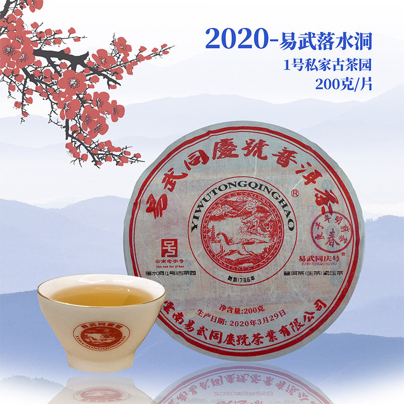 易武同庆号 2020年落水洞老高家自有古茶园春茶200g