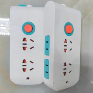 纯铜多插位装箱插座圆孔家用10A接线板不带线插板多面插孔电源插