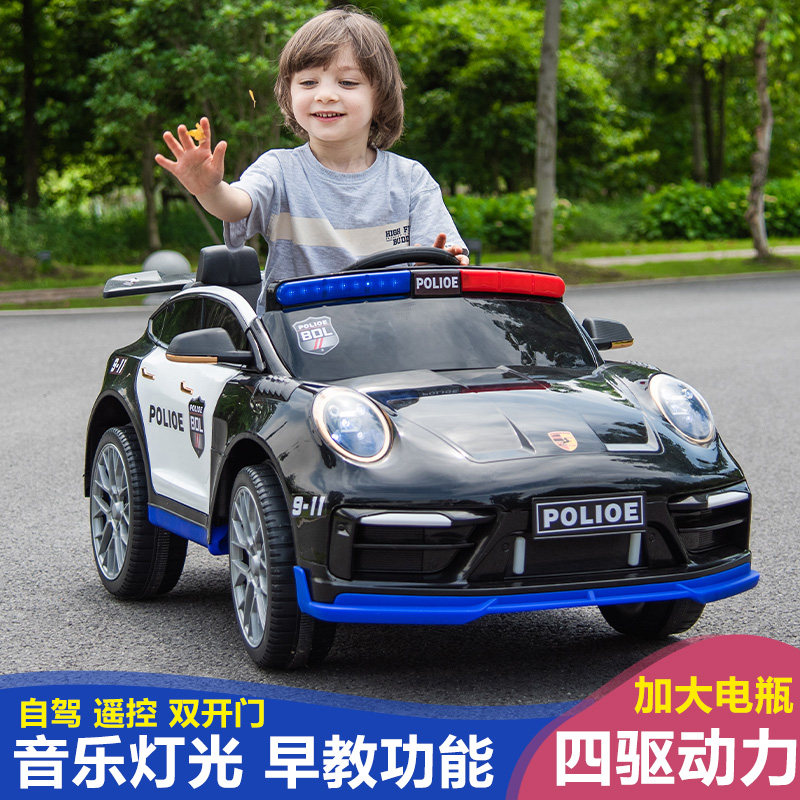 保时捷儿童电动汽车警车1-8岁双人可坐男女孩遥控玩具车周岁礼物,玩具/童车/益智/积木/模型,儿童电动车,淘宝优惠券,粉丝福利购,淘宝优惠卷