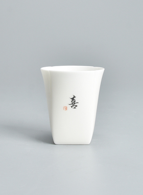 君器玉瓷功夫茶杯定制主人杯高档个人专用中国风杯子陶瓷品茗杯