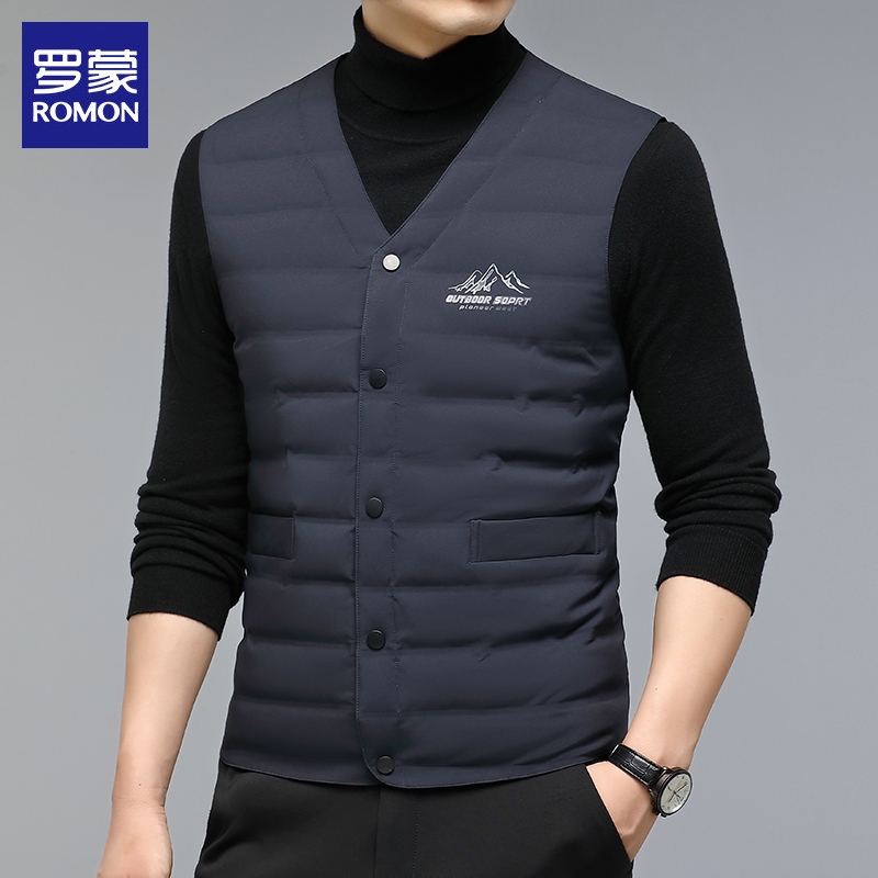 罗蒙羽绒马甲男士2025年