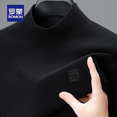 罗蒙高端男德绒打底衫秋