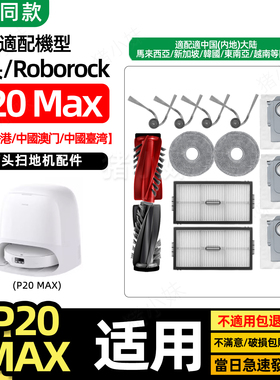 适用石头P20Max扫地机配件A2950RR抹布支架滚刷边滤网清洁液尘袋
