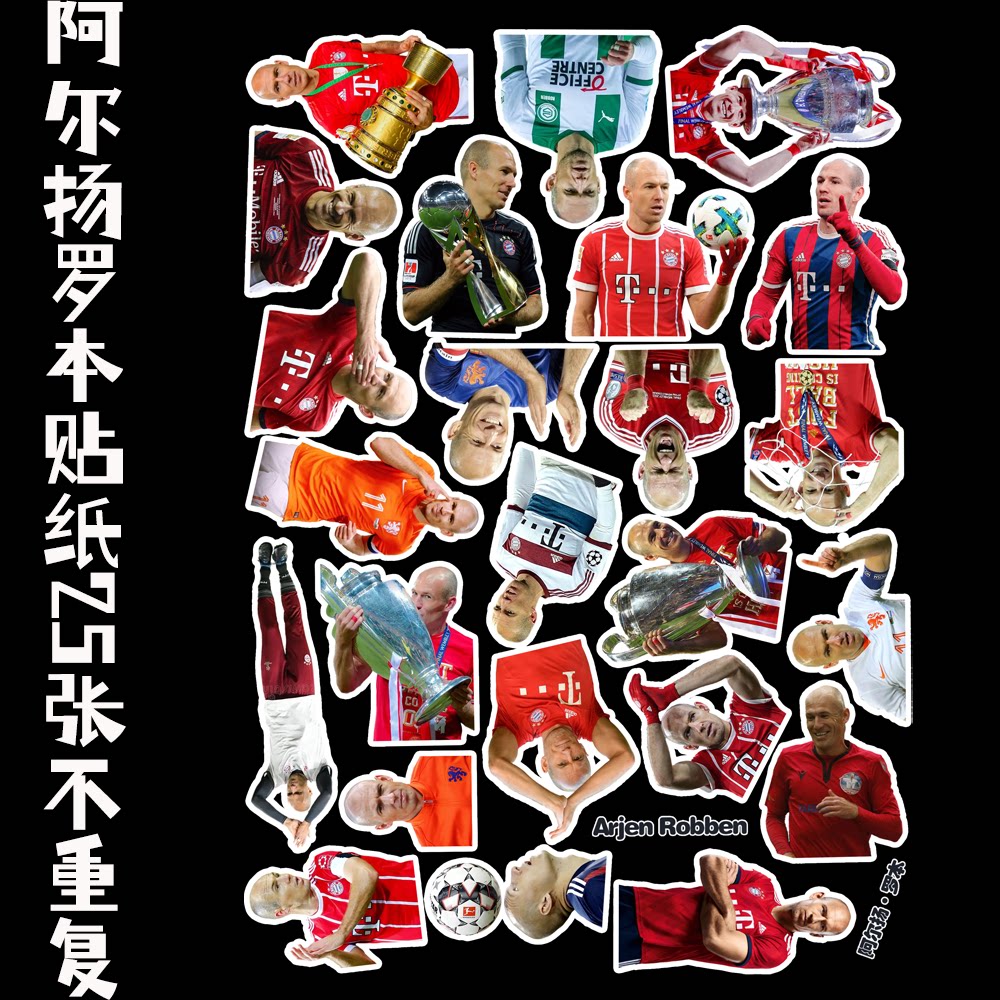 阿尔扬罗本A款贴纸高清大头贴周边手账素材手机壳电脑装饰不干胶
