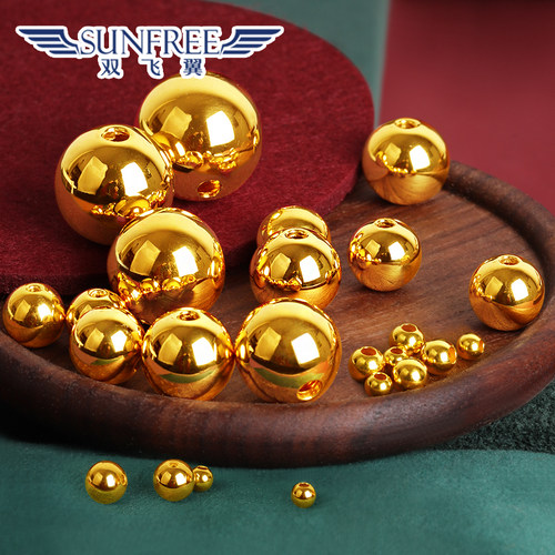 足金圆形隔珠亮面光珠