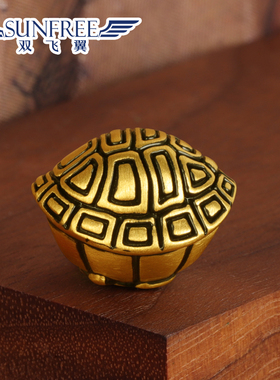 潮酷黑色烤漆黄金龟壳富甲转运珠足金999富贵乌龟3D硬金手串配饰