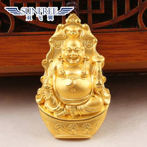 黄金吊坠男女大肚弥勒佛