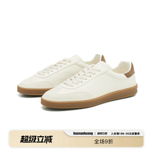 haonanhuangLP老钱风真皮德训鞋