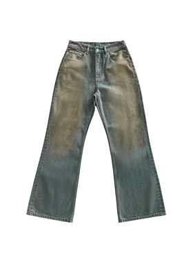 haonanhuang 重置2021M做旧手工抹脏宽松微喇泥染牛仔裤
