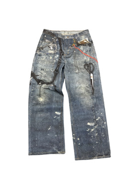 【董大力同款】haonanhuang 重置1981M康利印花宽松baggy牛仔长裤