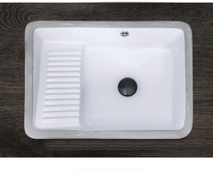 陶瓷洗衣盆带搓衣板台下盆洗手盆家用阳台洗衣池水槽台下洗衣盆