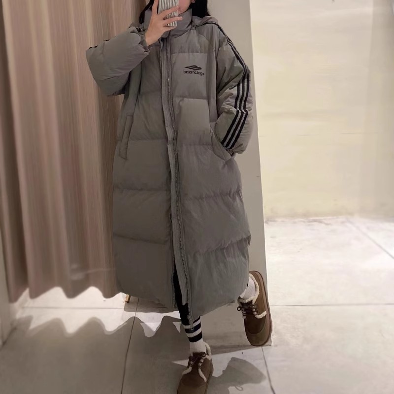 中长款羽绒棉衣棉服女冬新款过膝学生宽松大码加厚棉袄外套面包服