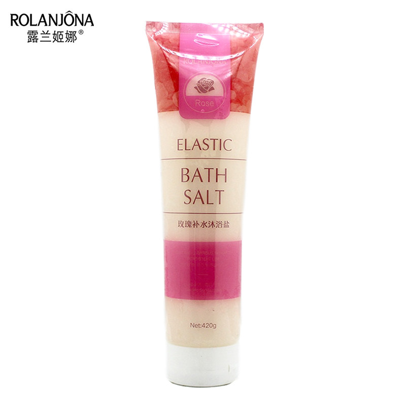 露兰姬娜玫瑰补水沐浴盐 420g 身体温和去角质