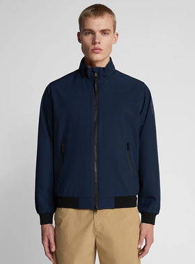 意大利North Sails  男款纯色防风防水透气立领休闲风衣夹克外套