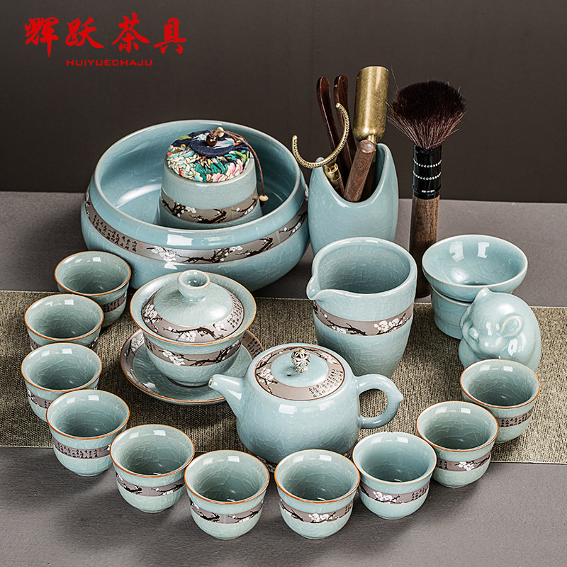 辉跃哥窑茶具套装冰裂整套复古简约汝窑家用会客功夫陶瓷泡茶杯在类目 餐饮具, 茶具, 功夫茶具中 - 来自Buy2taobao.com提供专业的淘宝代购服务