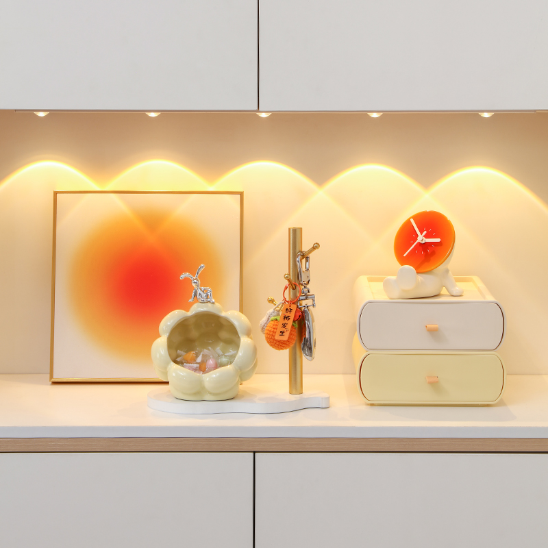 玄关钥匙收纳摆件新房奶油风软装