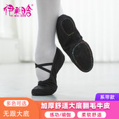 舞蹈鞋 大底民族肚皮芭蕾舞鞋 女软底成人练功鞋 教师专业形体跳舞鞋