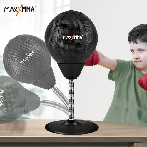 桌面拳击训练速度球吸盘式不倒翁成人发泄解压球儿童反应训练球