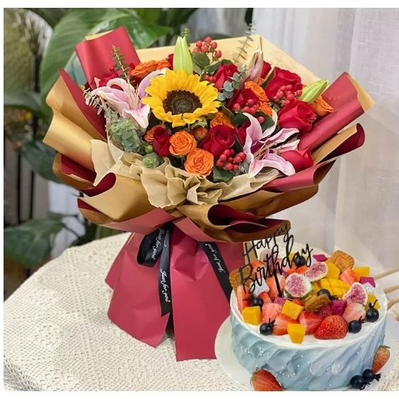 天津东丽开发区舒畅园大毕庄军粮城玫瑰花生日蛋糕鲜花店同城