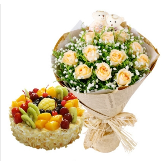 晋城市商贸区市运水陆院新凤展喜临门生活港玫瑰花生日蛋糕鲜花店