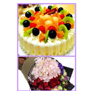 梅州市梅江区长沙镇城北镇西阳镇蛋糕店鲜花店配送生日蛋糕玫瑰
